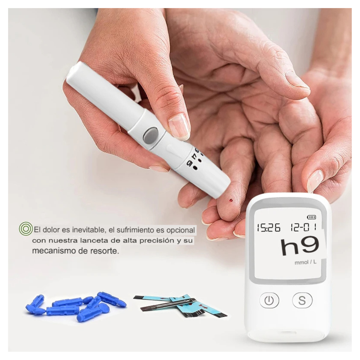 Blood Glucose Meter™ Glucómetro de Oxígeno en Sangre