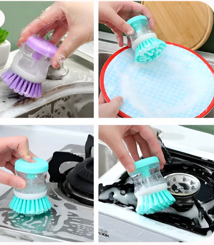 Cleaning Brush - 🧽🌟Pack de 2 Cepillo Automático con Dispensador de Jabón 💦🧼